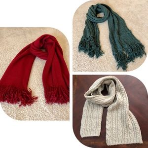 ✨ 3 x oversize knit wool blend scarves